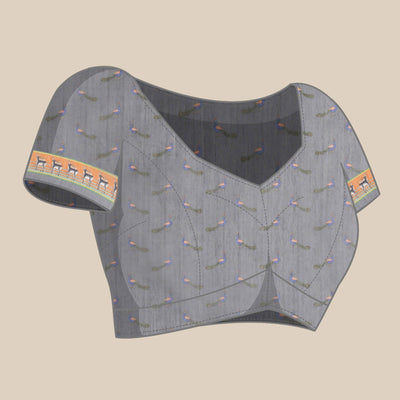 Light Yellow Casual Wear Floral Printed Cotton Saree