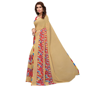 Light Yellow Casual Wear Georgette Saree
