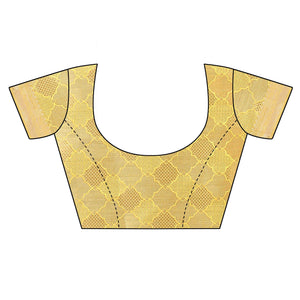 Light Yellow Festive Wear Woven Art Silk Saree