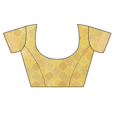 Light Yellow Festive Wear Woven Art Silk Saree