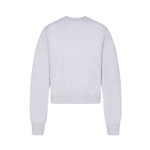 Skims Cotton Fleece Classic Crewneck Light Heather Grey