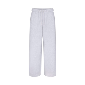 Skims Cotton Fleece Classic Straight Leg Pant Light Heather Grey
