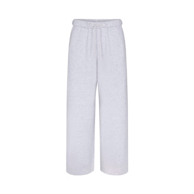 Skims Cotton Fleece Classic Straight Leg Pant Light Heather Grey