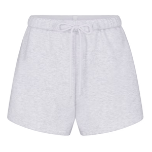 Skims Cotton Fleece Classic Short Light Heather Grey