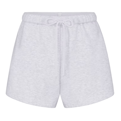 Skims Cotton Fleece Classic Short Light Heather Grey