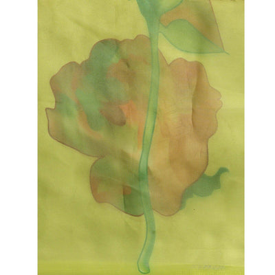 Lime Green Partywear Printed Organza Saree