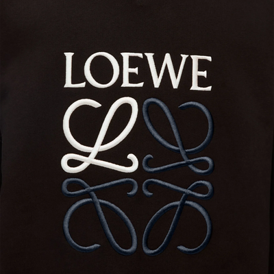 Loewe Anagram Cotton Black Sweatshirt