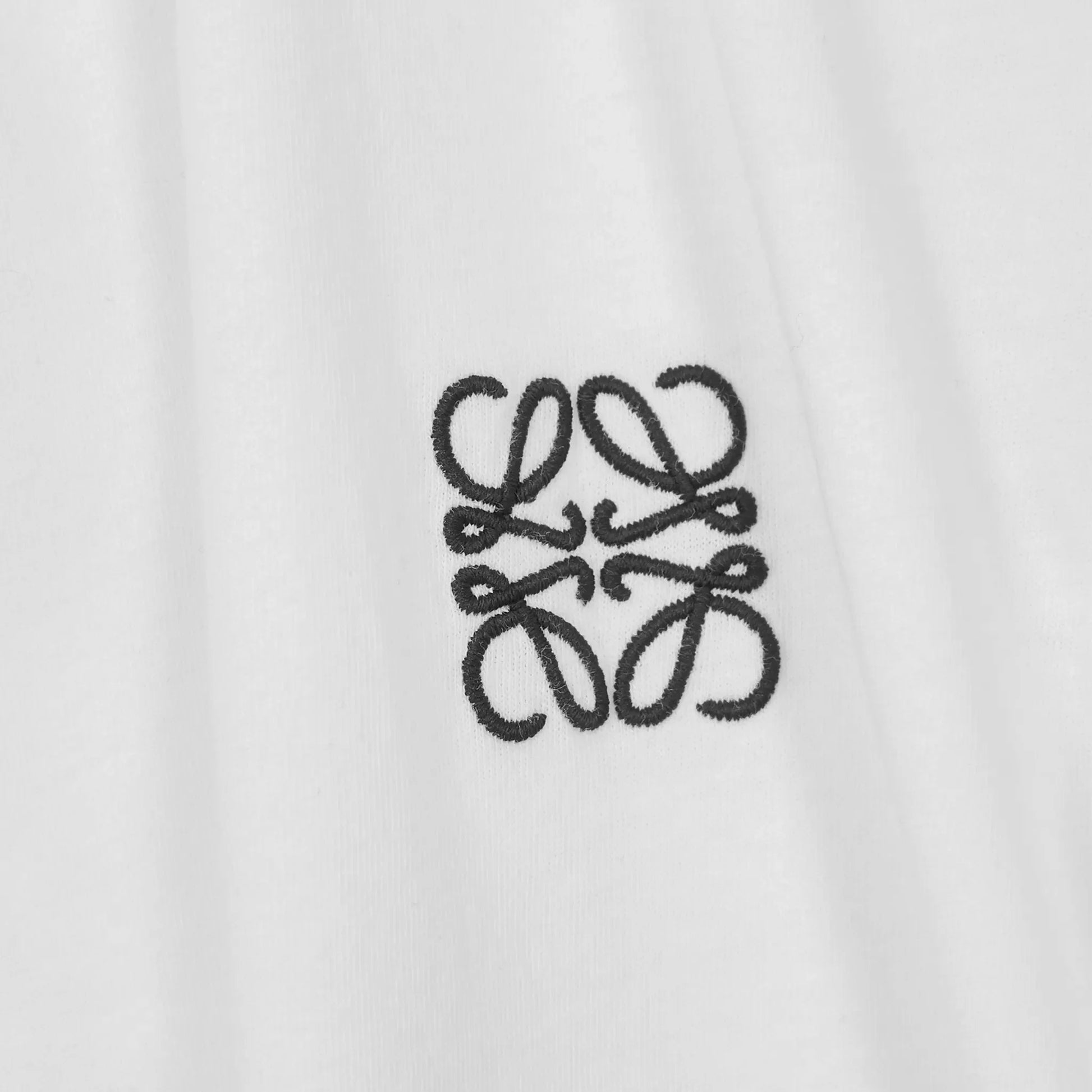 Loewe Anagram Embroidered White Black T Shirt