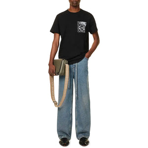 Loewe Anagram Fake Pocket Black T Shirt