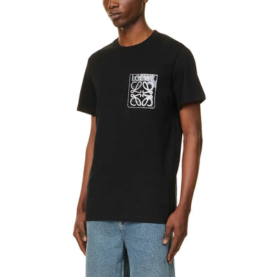 Loewe Anagram Fake Pocket Black T Shirt