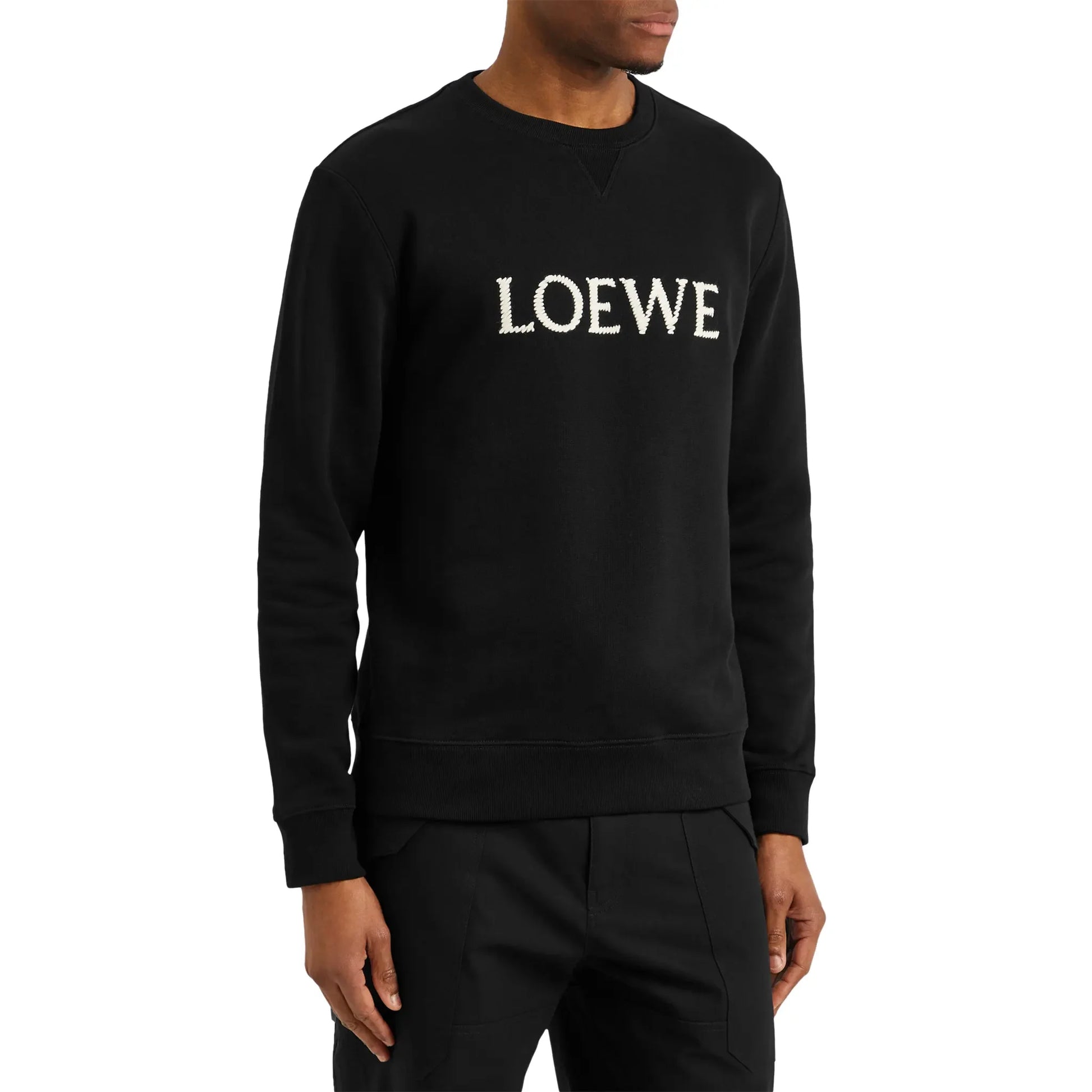Loewe Crewneck Cotton Black Sweatshirt