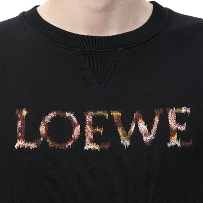 Loewe Regular Fit Cotton Black Sweatshirt