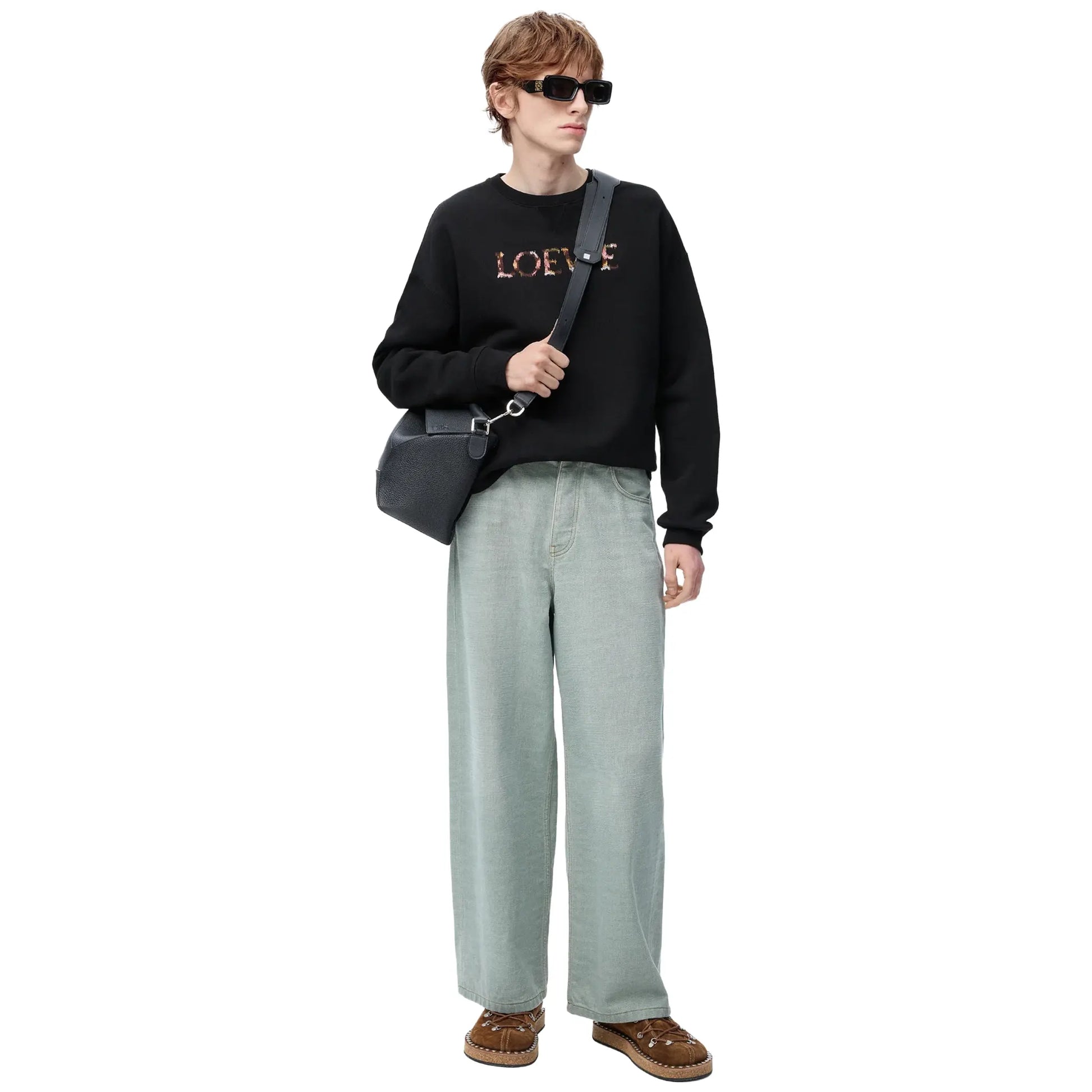 Loewe Regular Fit Cotton Black Sweatshirt
