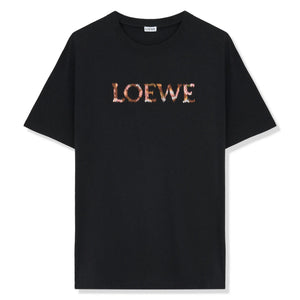 Loewe Relaxed Fit Logo Embroidery Black T-Shirt