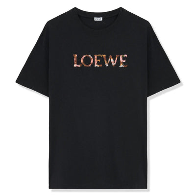 Loewe Relaxed Fit Logo Embroidery Black T-Shirt