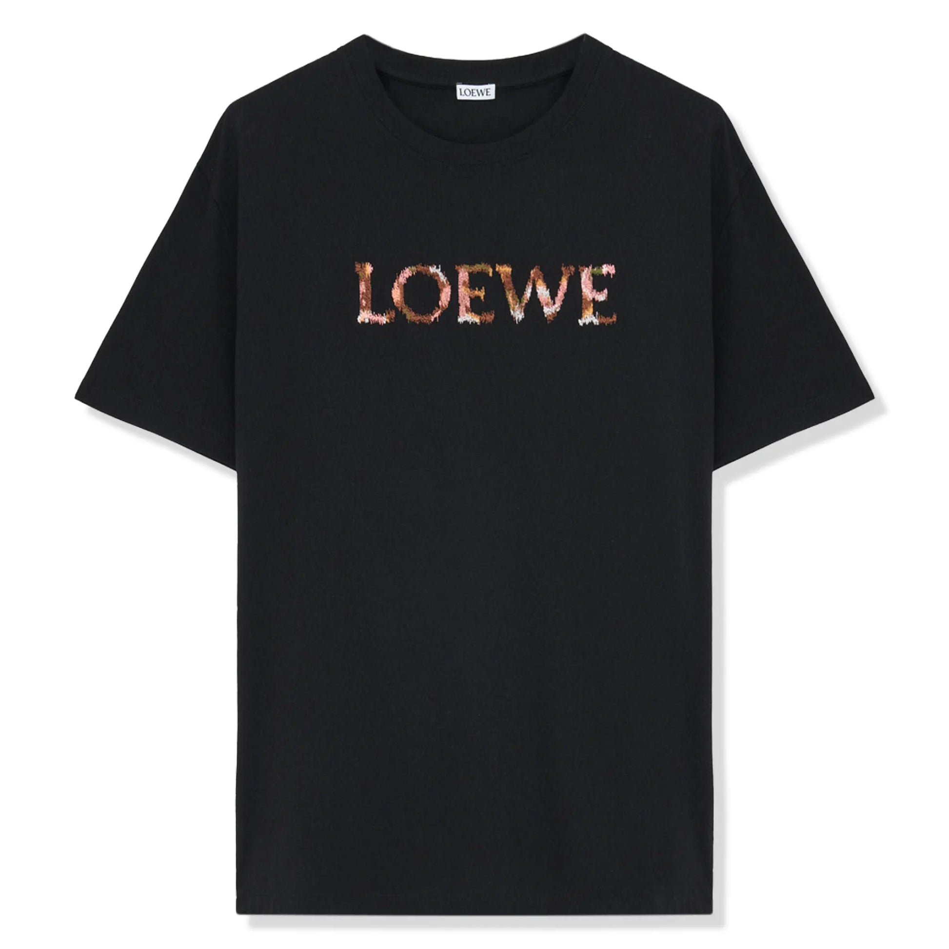 Loewe Relaxed Fit Logo Embroidery Black T-Shirt