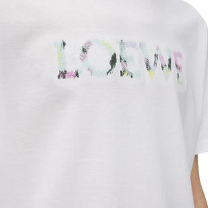Loewe Relaxed Fit Embroidery Cotton White T-Shirt