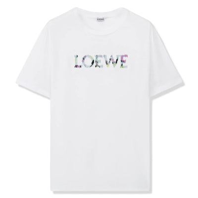 Loewe Relaxed Fit Embroidery Cotton White T-Shirt