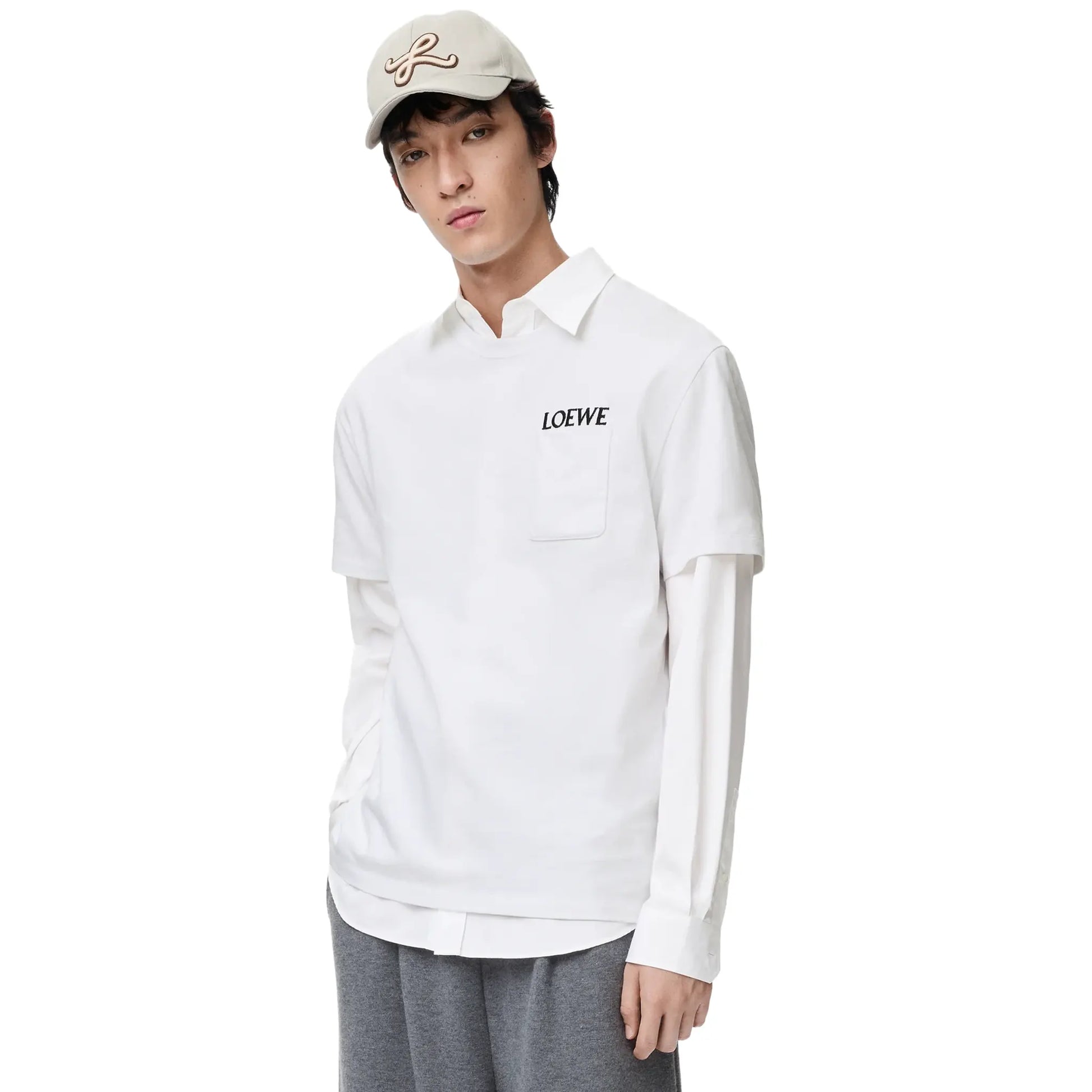 Loewe Relaxed Fit Cotton White T-Shirt