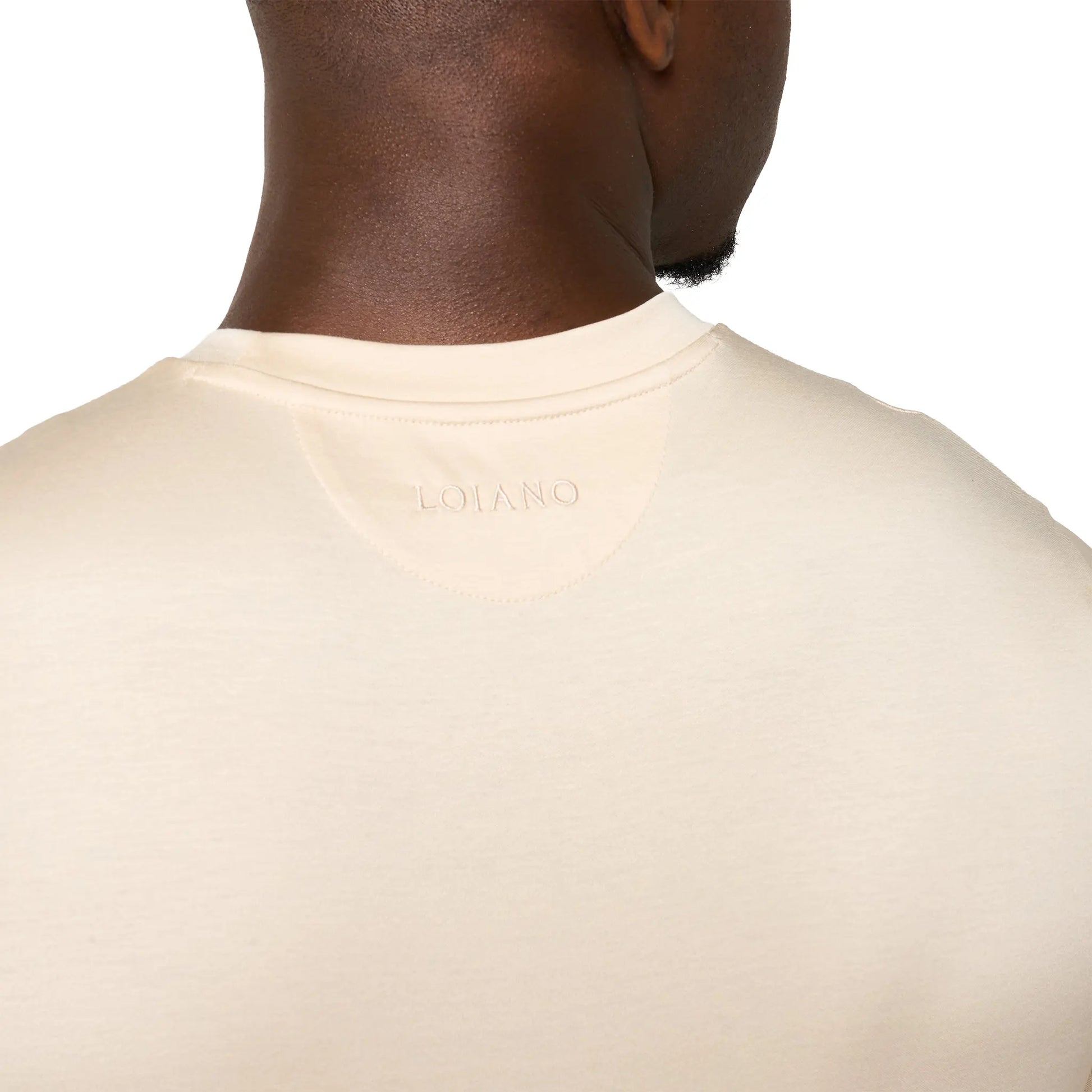 Loiano Egyptian Cotton Beige T-Shirt