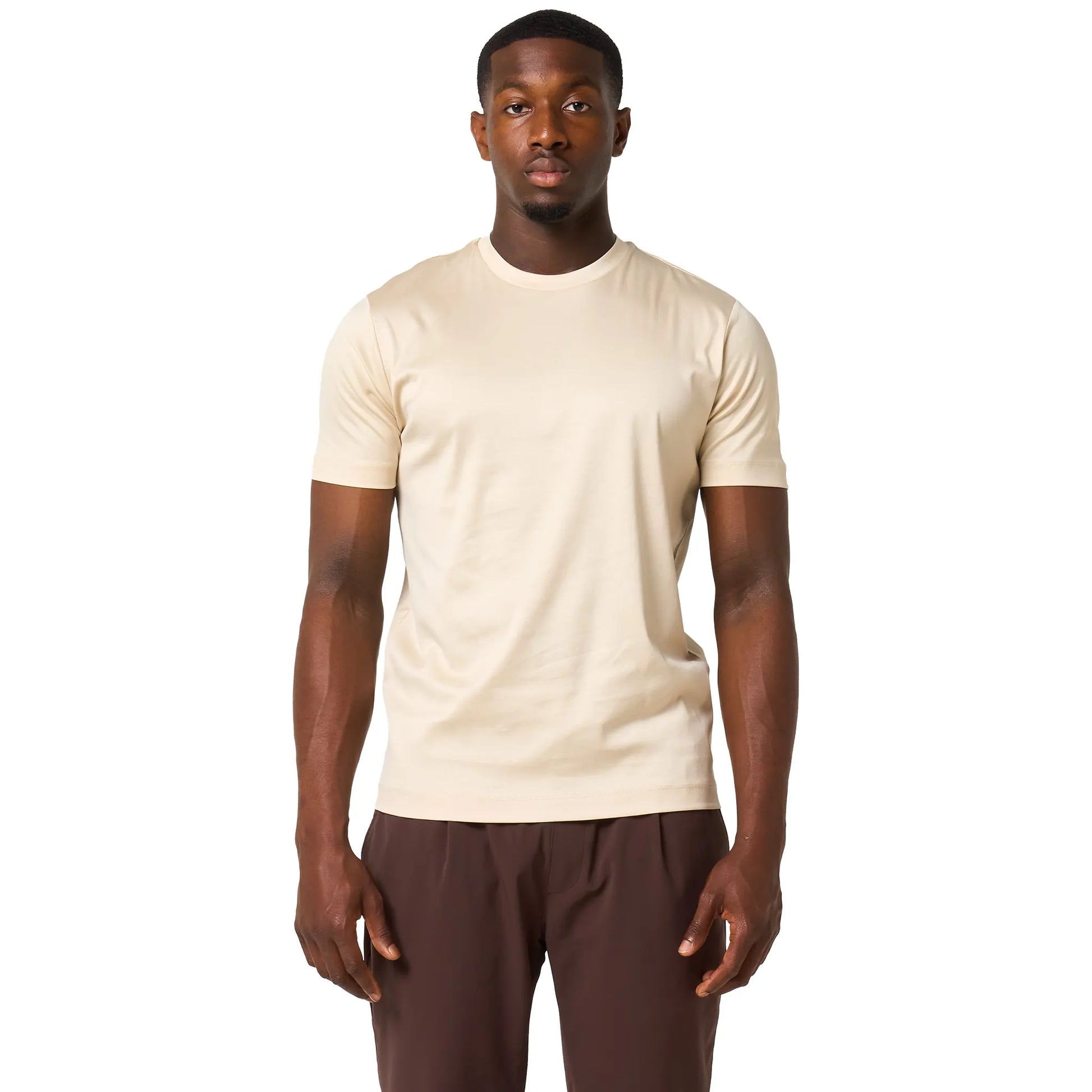 Loiano Egyptian Cotton Beige T-Shirt