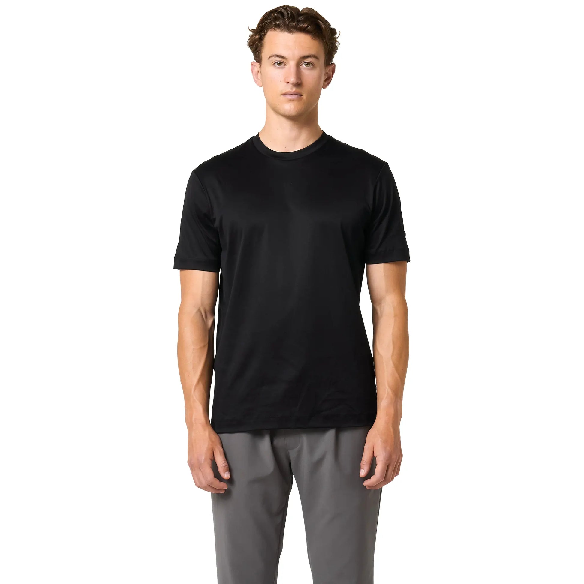 Loiano Egyptian Cotton Black T Shirt