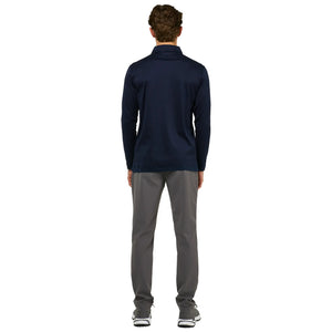 Loiano Egyptian Cotton L/S Navy Polo Shirt