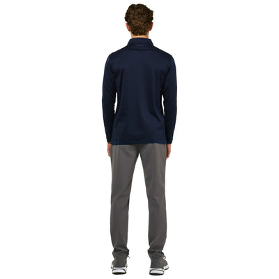 Loiano Egyptian Cotton L/S Navy Polo Shirt