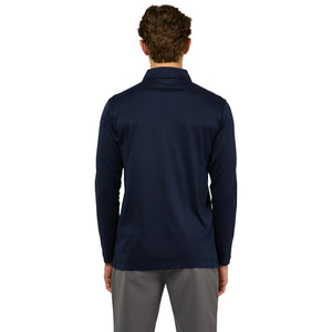 Loiano Egyptian Cotton L/S Navy Polo Shirt