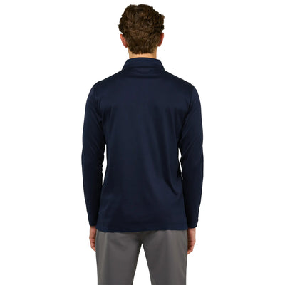 Loiano Egyptian Cotton L/S Navy Polo Shirt