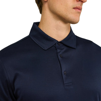 Loiano Egyptian Cotton L/S Navy Polo Shirt
