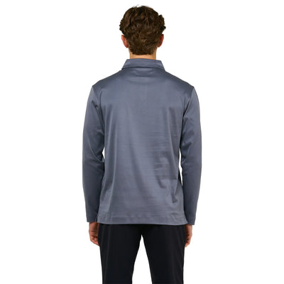 Loiano Egyptian Cotton L/S Steel Polo Shirt