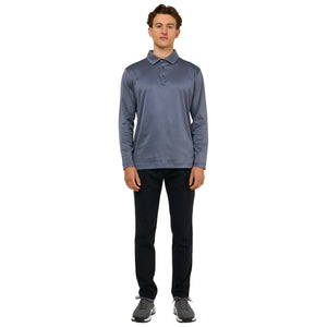 Loiano Egyptian Cotton L/S Steel Polo Shirt