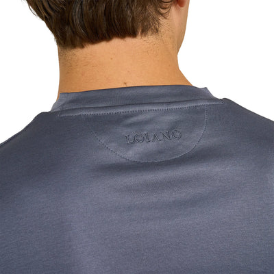 Loiano Egyptian Cotton L/S Steel T Shirt