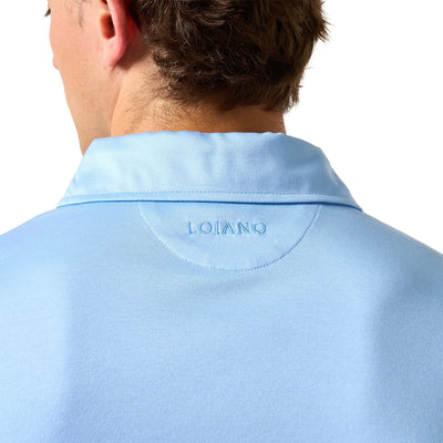 Loiano Egyptian Cotton Light Blue Polo Shirt