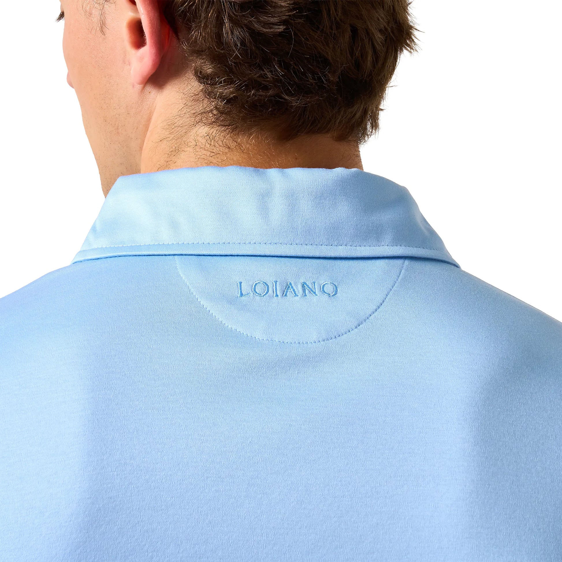 Loiano Egyptian Cotton Light Blue Polo Shirt
