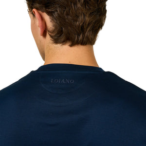Loiano Egyptian Cotton Navy T Shirt