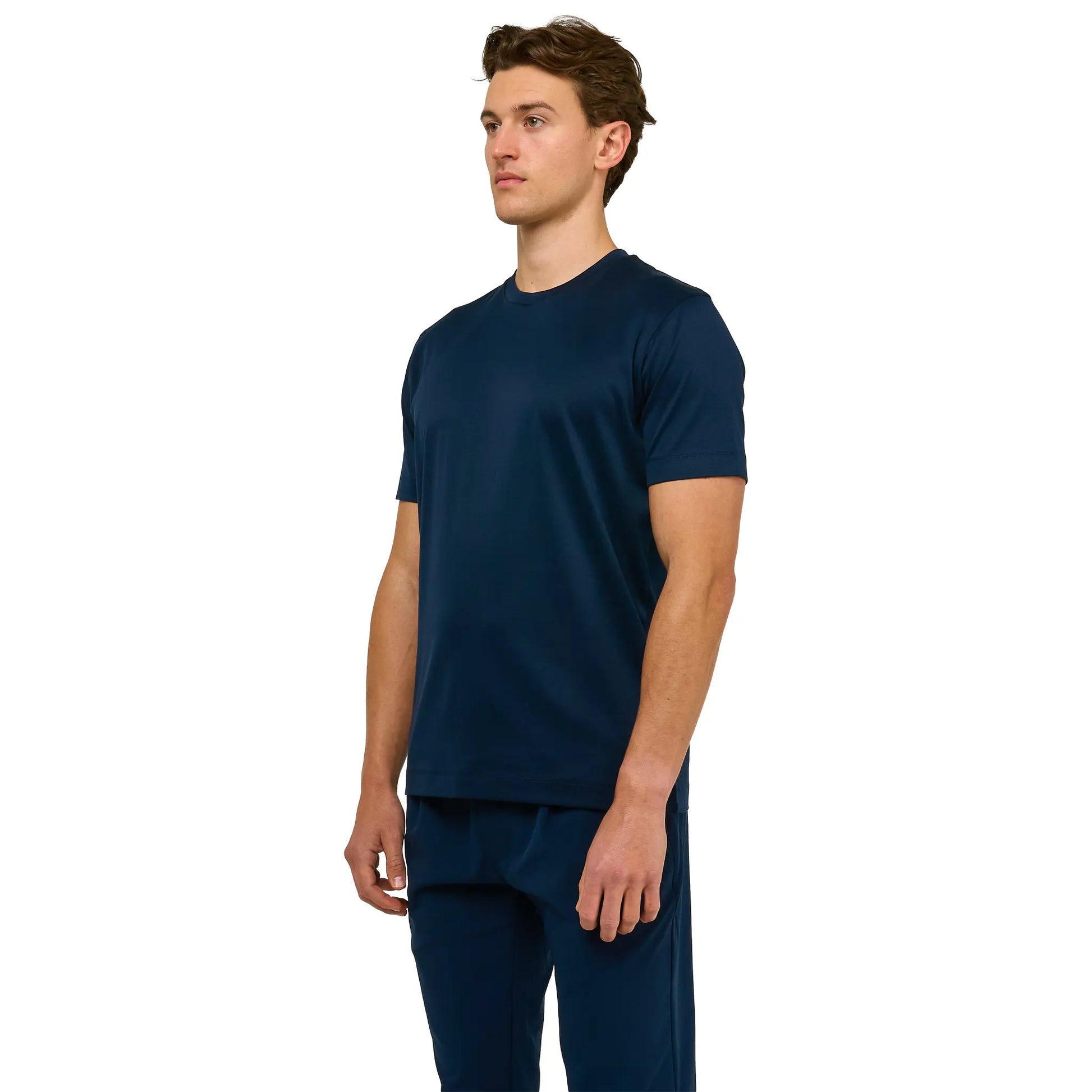 Loiano Egyptian Cotton Navy T Shirt
