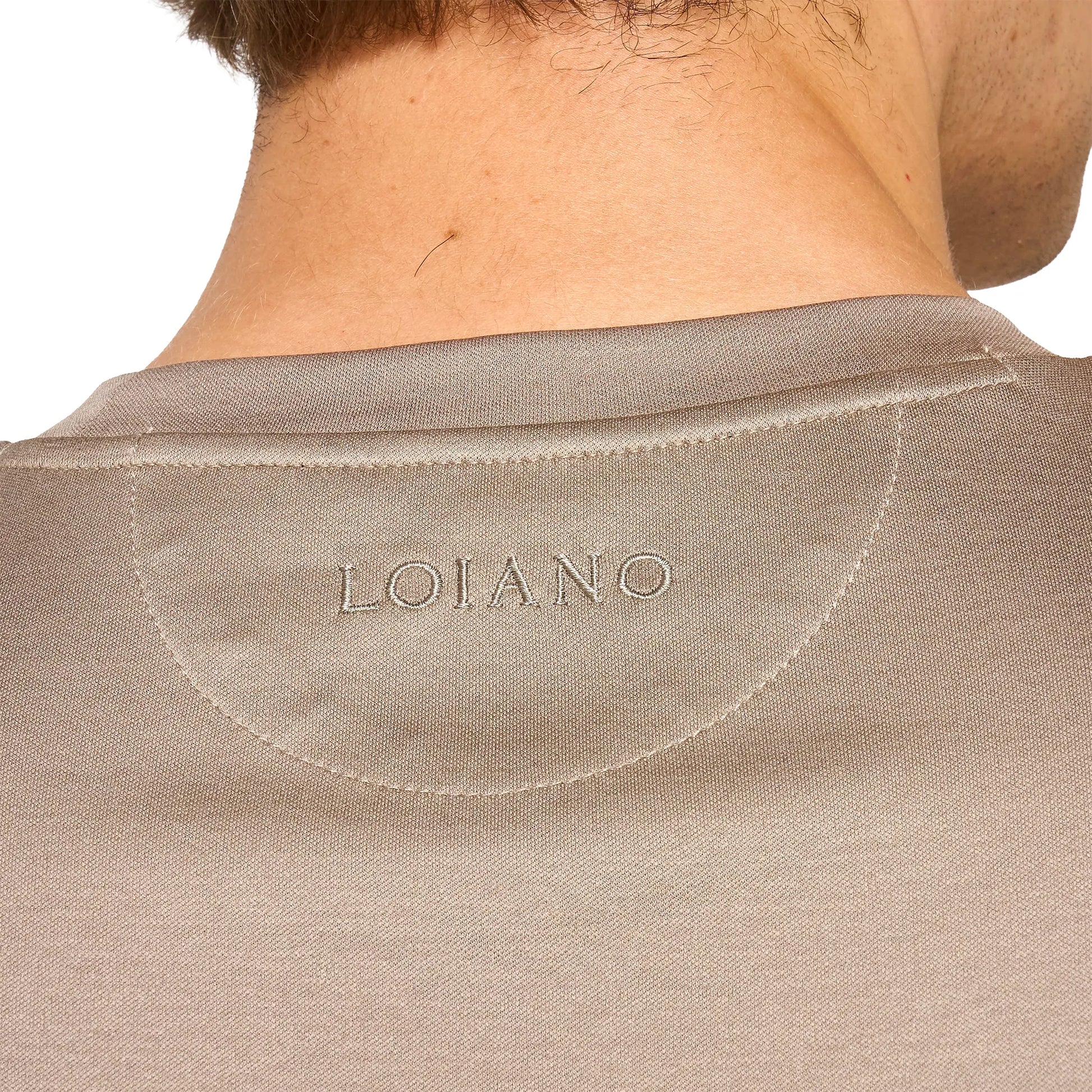 Loiano Egyptian Cotton Taupe T Shirt