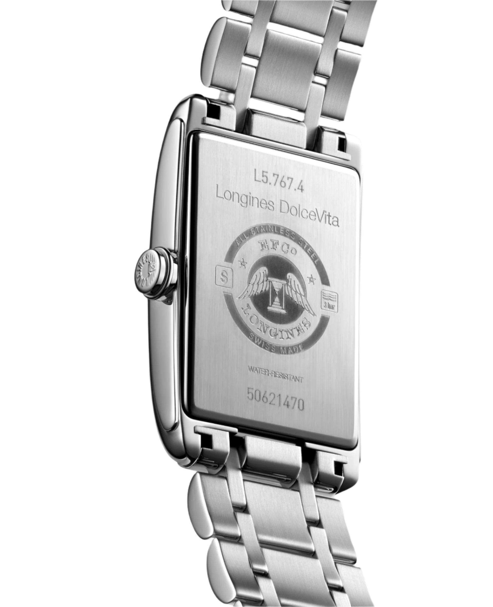 Longines Dolcevita Silver Flinque Dial Women 21mm