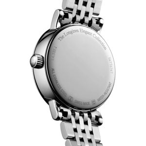 Longines Elegant Moonphase White Matt Dial Men 30mm