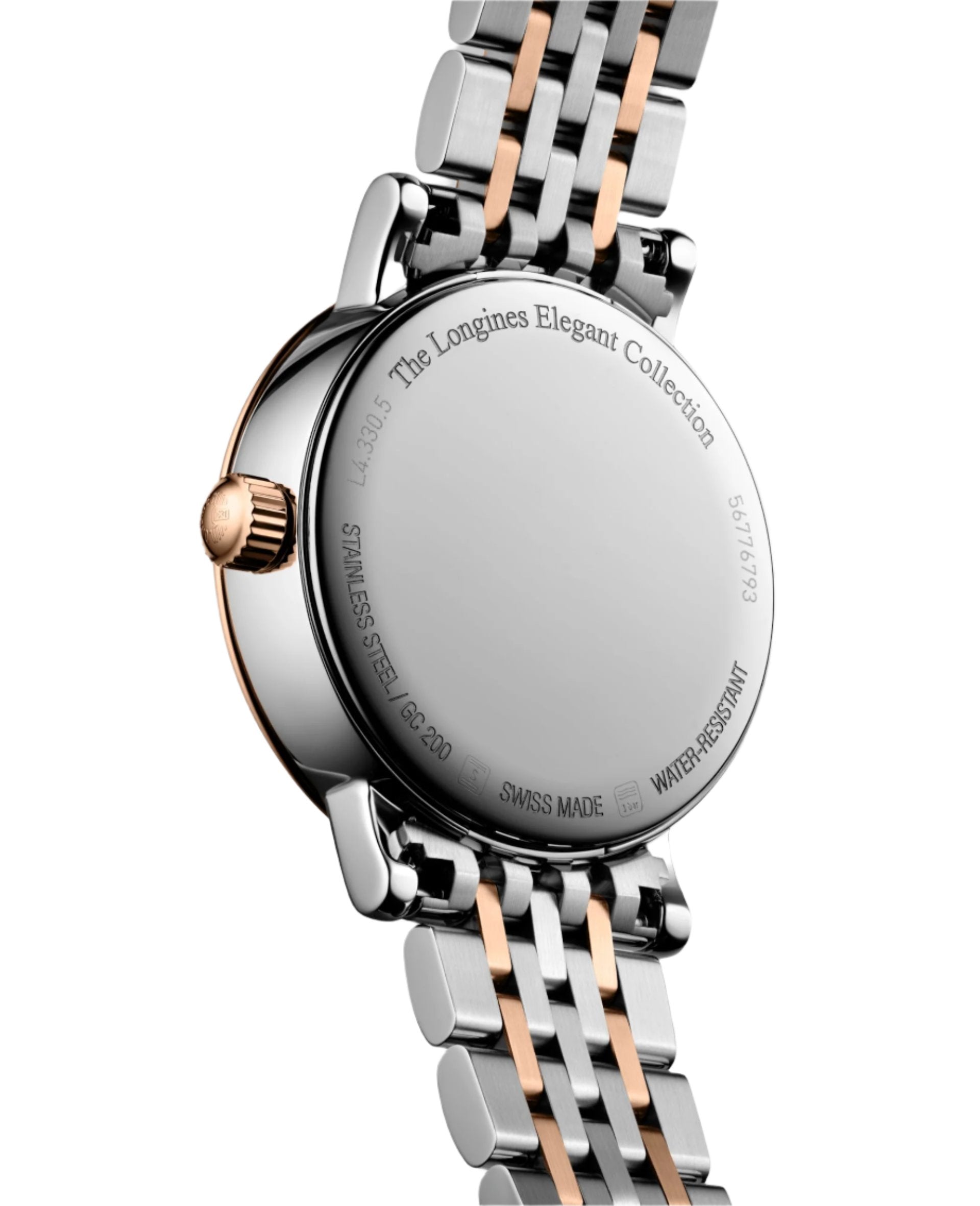 Longines Elegant Moonphase White Mother-Of-Pearl Dial Men 30mm