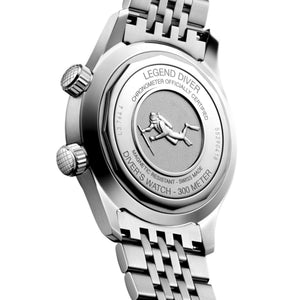Longines Legend Diver Terracotta Dial & Silver Chain Watch for Men