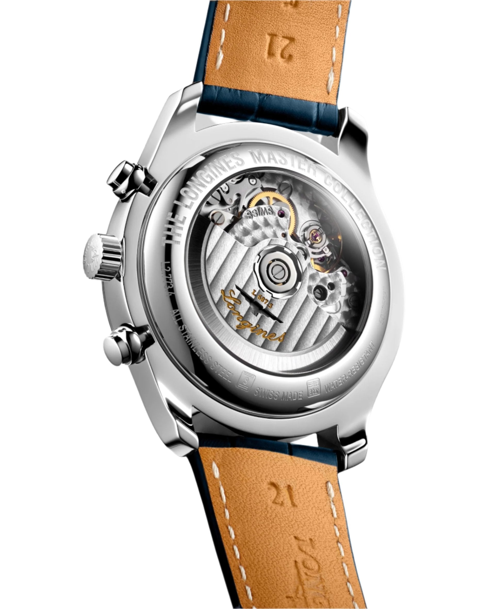 Longines Master Chrono Moonphase Silver Dial Men 42mm