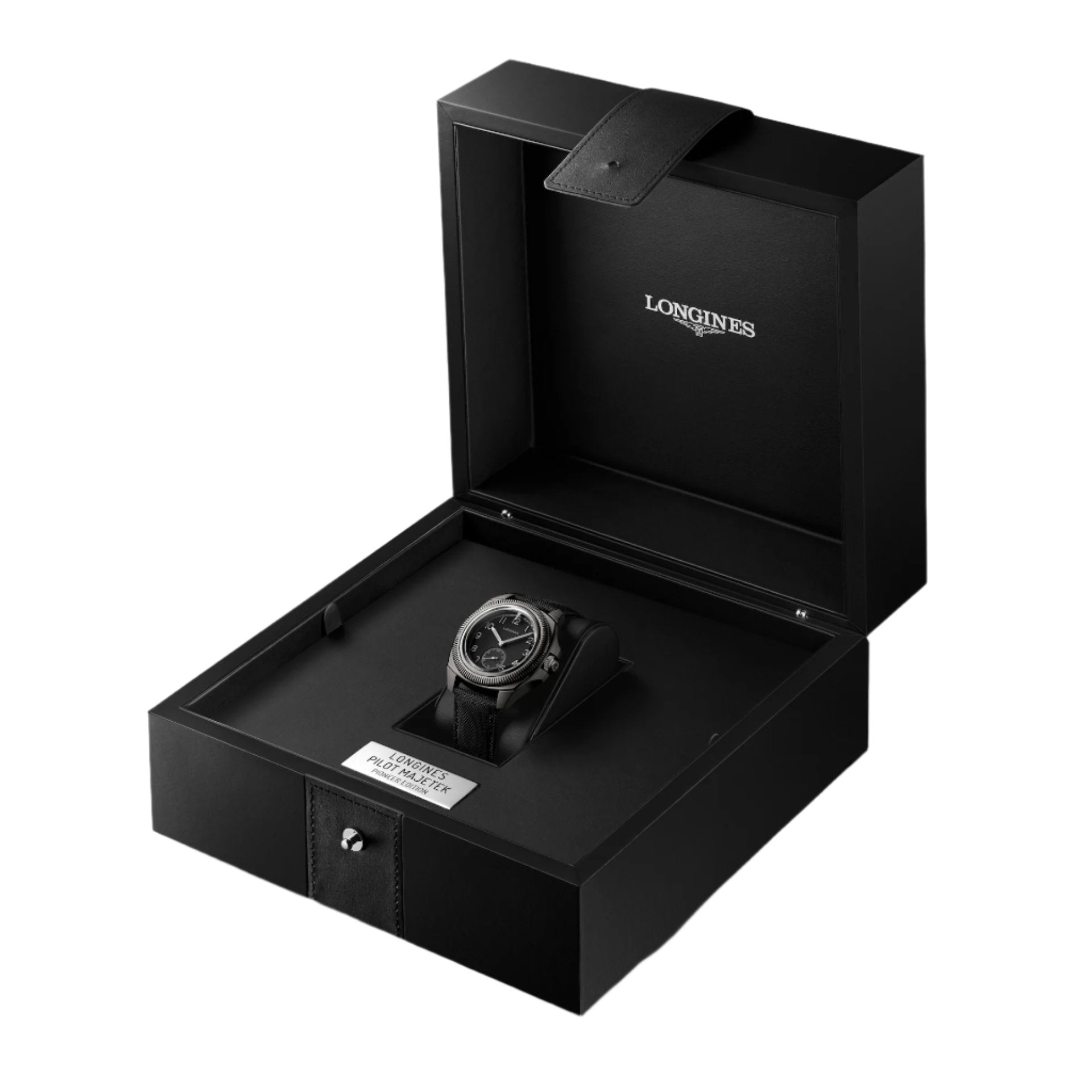 Longines Pilot Majetek Pioneer Edition Black Matt Dial Men 43mm