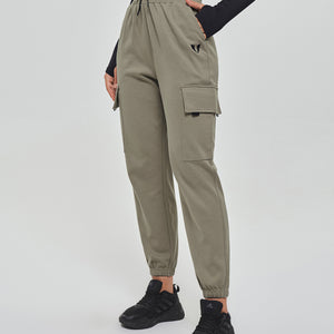 Loose Fit Cargo Joggers - Olive Green