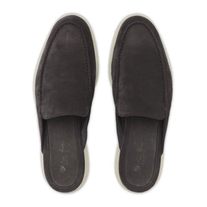 Loro Piana Babouche Walk Suede Ink Loafers