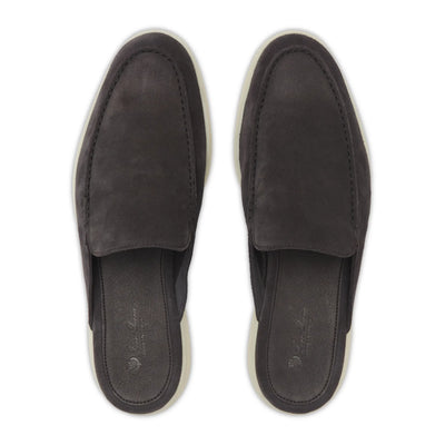 Loro Piana Babouche Walk Suede Ink Loafers