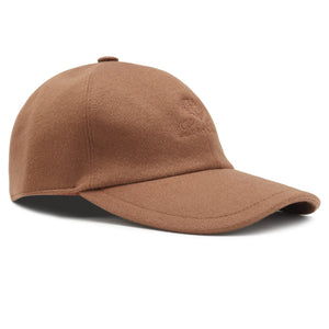 Loro Piana Cashmere Storm System Velvet Brown Baseball Cap