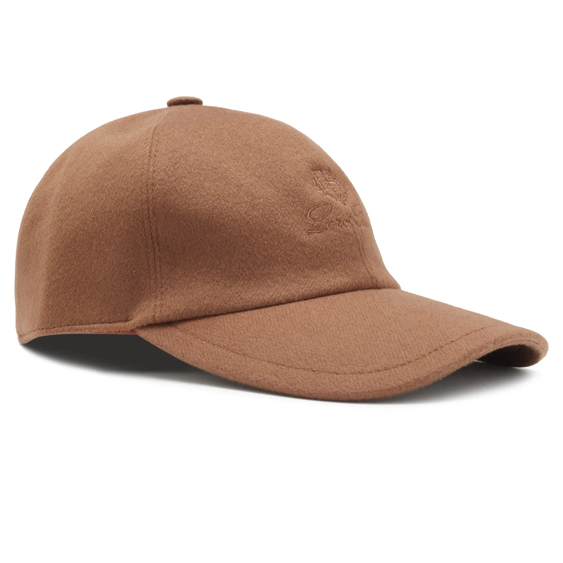 Loro Piana Cashmere Storm System Velvet Brown Baseball Cap
